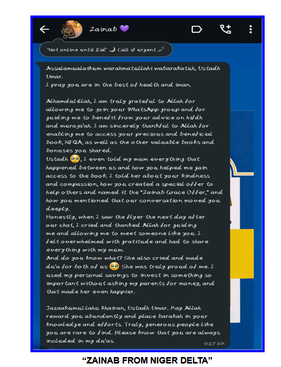 Zainab from Niger Delta — Student Testimonial